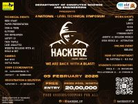 HACKERZ'26 National Level Technical Symposium Poster